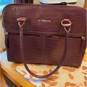 Burgundy Liz Claiborne shoulder bag!